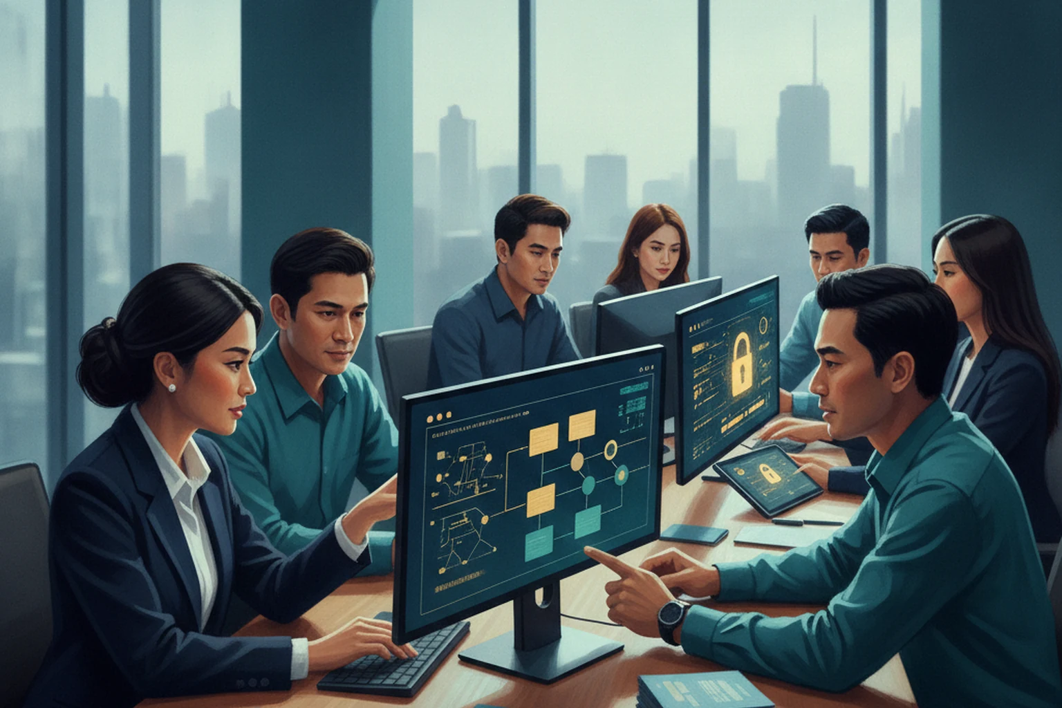 Payroll Operations: Change Control Record editorial illustration